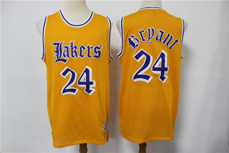 2020 Men Los Angeles Lakers #24 Bryant yellow game Nike NBA jersey style 4->los angeles lakers->NBA Jersey